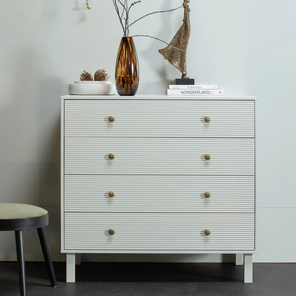 MADU Commode 4 Tiroirs En Bois L94cm 3 MADU Commode 4 Tiroirs En Bois L94cm