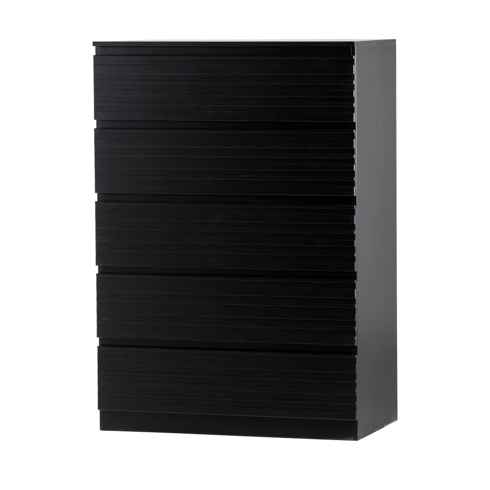 JENTE Commode 5 Tiroirs En Bois Massif De Pin 5 JENTE Commode 5 Tiroirs En Bois Massif De Pin – Image 3