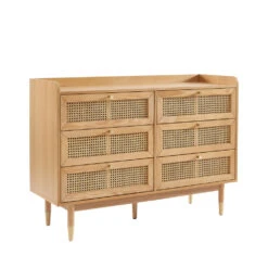 BOMBONG Commode 6 Tiroirs En Bois Et Cannage L120cm 13 BOMBONG Commode 6 Tiroirs En Bois Et Cannage L120cm -Meubles Soldes Magasin commode 6 tiroirs bois cannage l120cm bombong 2