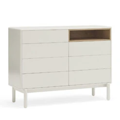 CORVO Commode 7 Tiroirs 1 Niche En Bois L120xH90cm -Meubles Soldes Magasin commode 7 tiroirs 1 niche bois l120xh90cm teulat corvo 4
