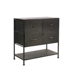 TYPOGRAPHIC Commode Industrielle 4 Tiroirs -Meubles Soldes Magasin commode industrielle 4 tiroirs typographic pomax 2