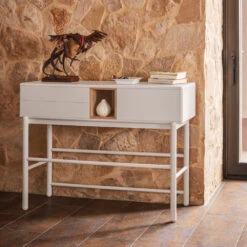 CORVO Console 1 Porte 2 Tiroirs En Bois L180cm
