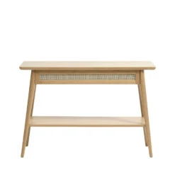 KIYO Console 1 Tiroir En Bois Et Rotin L110cm -Meubles Soldes Magasin console 1 tiroir bois rotin l110cm kiyo 1
