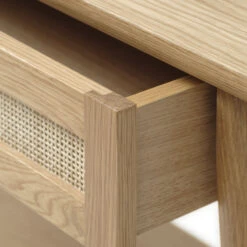 KIYO Console 1 Tiroir En Bois Et Rotin L110cm -Meubles Soldes Magasin console 1 tiroir bois rotin l110cm kiyo 5