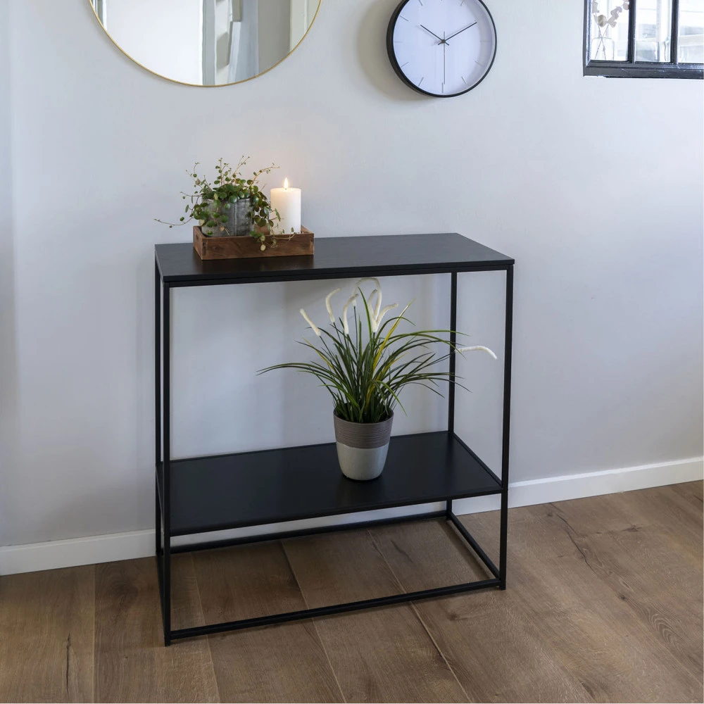 VITA Console 2 étagères En Bois Et Métal 8 VITA Console 2 étagères En Bois Et Métal – Image 6