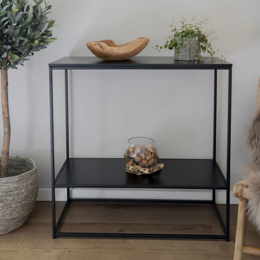 VITA Console 2 étagères En Bois Et Métal 9 VITA Console 2 étagères En Bois Et Métal – Image 7