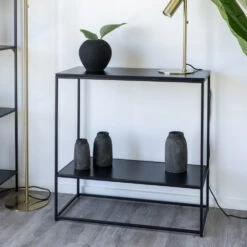 VITA Console 2 étagères En Bois Et Métal 19 VITA Console 2 étagères En Bois Et Métal -Meubles Soldes Magasin console 2 etageres bois metal house nordic vita 8