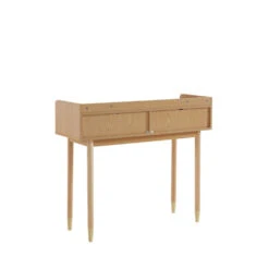 BOMBONG Console 2 Tiroirs En Bois Et Cannage L100cm -Meubles Soldes Magasin console 2 tiroirs bois cannage l100cm bombong 4