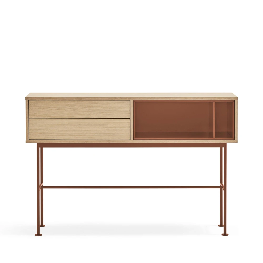 YOKO Console 2 Tiroirs En Bois L120cm 5 YOKO Console 2 Tiroirs En Bois L120cm – Image 3