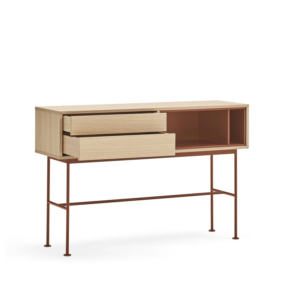 YOKO Console 2 Tiroirs En Bois L120cm 6 YOKO Console 2 Tiroirs En Bois L120cm – Image 4