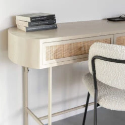 AMAYA Console 2 Tiroirs En Bois Et Métal -Meubles Soldes Magasin console 2 tiroirs bois metal amaya 8