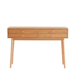 GRUDE Console 4 Tiroirs En Bois L120cm -Meubles Soldes Magasin console 4 tiroirs bois l120cm grude 1
