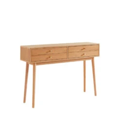GRUDE Console 4 Tiroirs En Bois L120cm -Meubles Soldes Magasin console 4 tiroirs bois l120cm grude 2