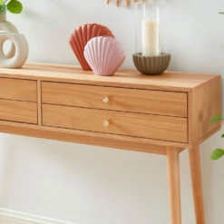 GRUDE Console 4 Tiroirs En Bois L120cm -Meubles Soldes Magasin console 4 tiroirs bois l120cm grude 5