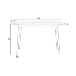 FABIO Console En Bois 120x40cm -Meubles Soldes Magasin console bois 120x40cm fabio 7