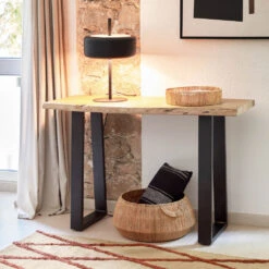 ALAIA Console En Bois D'acacia Et Métal