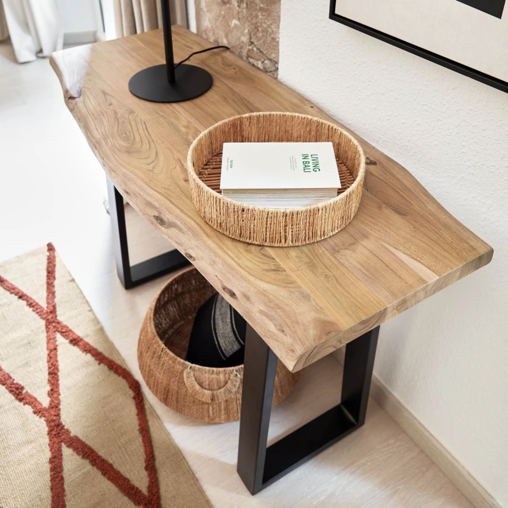 ALAIA Console En Bois D'acacia Et Métal 8 ALAIA Console En Bois D'acacia Et Métal – Image 6