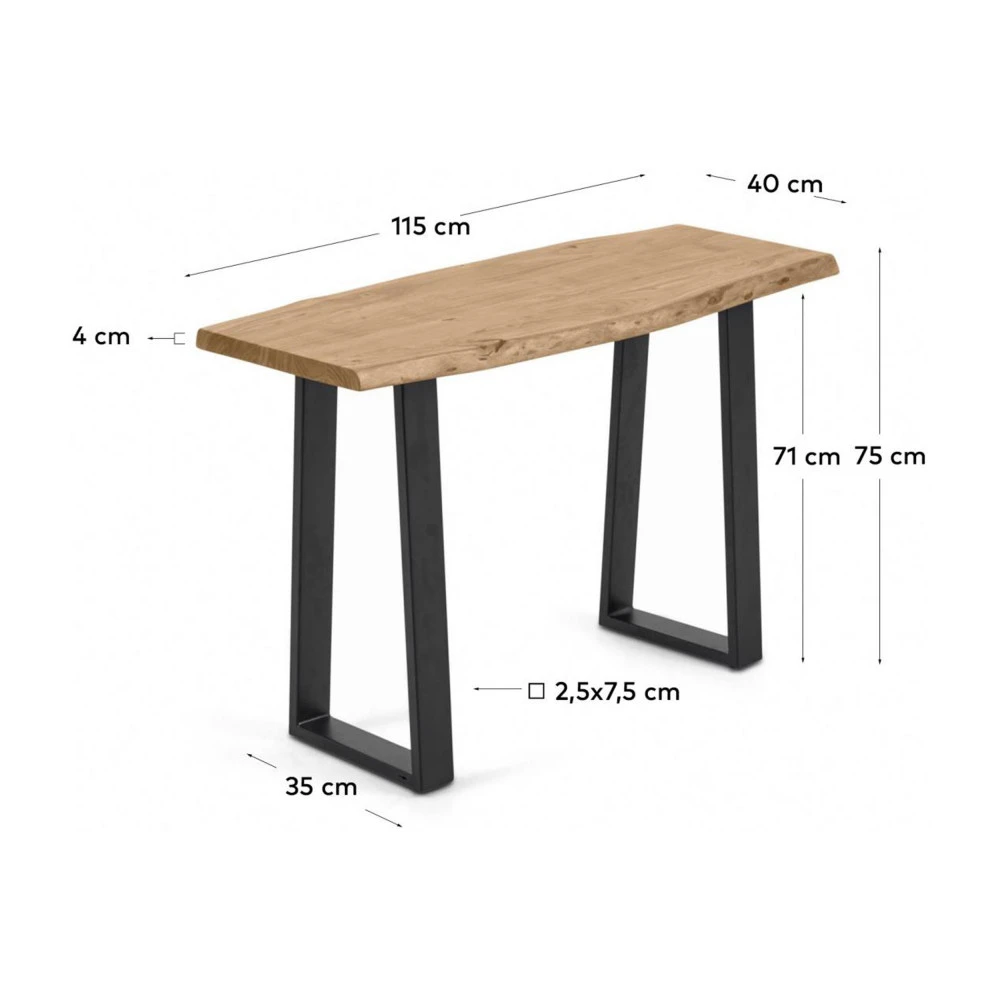 ALAIA Console En Bois D'acacia Et Métal 9 ALAIA Console En Bois D'acacia Et Métal – Image 7
