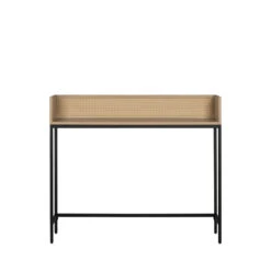 LAHOLM Console En Bois, Cannage Et Métal L120xh90cm -Meubles Soldes Magasin console bois metal l120xh90cm drawer laholm 1