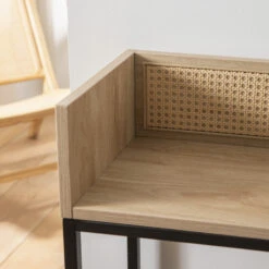 LAHOLM Console En Bois, Cannage Et Métal L120xh90cm -Meubles Soldes Magasin console bois metal l120xh90cm drawer laholm 5