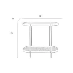 AMAYA Console Aux Bords Arrondies En Bois Et Métal 19 AMAYA Console Aux Bords Arrondies En Bois Et Métal -Meubles Soldes Magasin console bords arrondies bois metal amaya 8