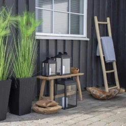 TEAK LADDER Echelle Décorative En Bois H150cm -Meubles Soldes Magasin echelle decorative bois h150cm house nordic teak ladder 5