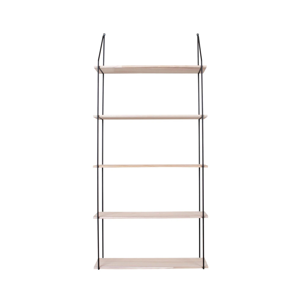 EINDHOVEN Etagère Murale En Métal Et Bois 65x17xH145 Cm 4 EINDHOVEN Etagère Murale En Métal Et Bois 65x17xH145 Cm – Image 2
