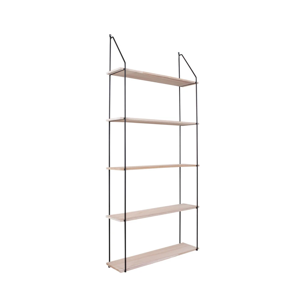 EINDHOVEN Etagère Murale En Métal Et Bois 65x17xH145 Cm 6 EINDHOVEN Etagère Murale En Métal Et Bois 65x17xH145 Cm – Image 4