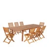ESSI Ensemble De Jardin 1 Table Et 8 Chaises En Bois D'eucalyptus -Meubles Soldes Magasin ensemble de jardin 1 table 8 chaises bois eucalyptus essi