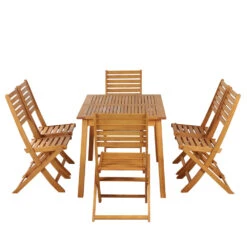 SOILI Ensemble De Jardin 1 Table Extensible Et 6 Chaises En Bois D'eucalyptus -Meubles Soldes Magasin ensemble de jardin 1 table extensible 6 chaises bois eucalyptus soili 3