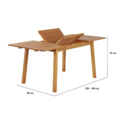 SOILI Ensemble De Jardin 1 Table Extensible Et 6 Chaises En Bois D'eucalyptus -Meubles Soldes Magasin ensemble de jardin 1 table extensible 6 chaises bois eucalyptus soili 9