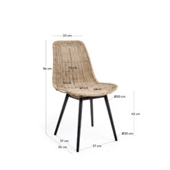 EQUAL Lot De 4 Chaises Outdoor Effet Rotin En Résine Plastique -Meubles Soldes Magasin equal lot 4 chaises outdoor effet rotin resine plastique kave home 4