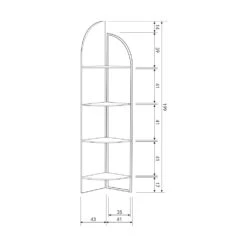 KUGA Étagère D'angle En Métal 21 KUGA Étagère D'angle En Métal -Meubles Soldes Magasin etagere d angle metal kuga woood 9