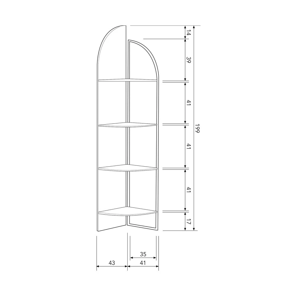 KUGA Étagère D'angle En Métal 12 KUGA Étagère D'angle En Métal – Image 10
