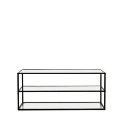 ESZENTIAL Etagère Murale En Verre Et Métal 90x40 Cm