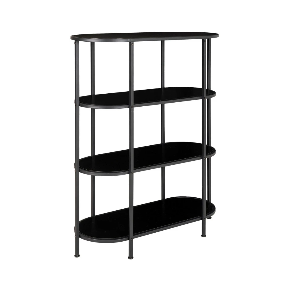 VITA Étagère Ovale En Bois Et Métal 85x111cm 4 VITA Étagère Ovale En Bois Et Métal 85x111cm – Image 2