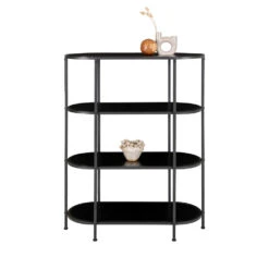 VITA Étagère Ovale En Bois Et Métal 85x111cm 7 VITA Étagère Ovale En Bois Et Métal 85x111cm -Meubles Soldes Magasin etagere ovale bois metal 85x111cm vita house nordic 2