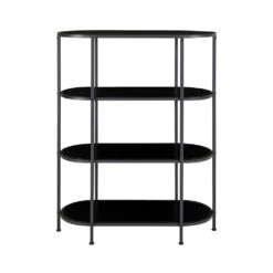 VITA Étagère Ovale En Bois Et Métal 85x111cm