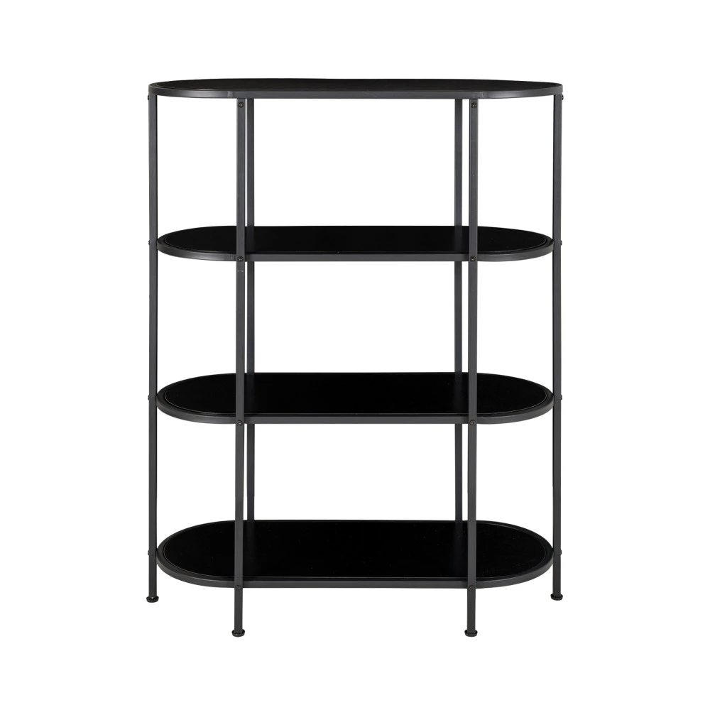 VITA Étagère Ovale En Bois Et Métal 85x111cm 3 VITA Étagère Ovale En Bois Et Métal 85x111cm