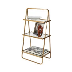 GODDESS Étagère Vintage Effet Laiton -Meubles Soldes Magasin etagere vintage laiton goddess 3