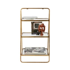 GODDESS Étagère Vintage Effet Laiton -Meubles Soldes Magasin etagere vintage laiton goddess 4