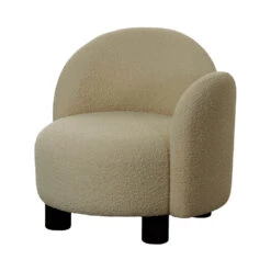 HONOLULU Fauteuil Accoudoir Droit En Tissu Bouclette