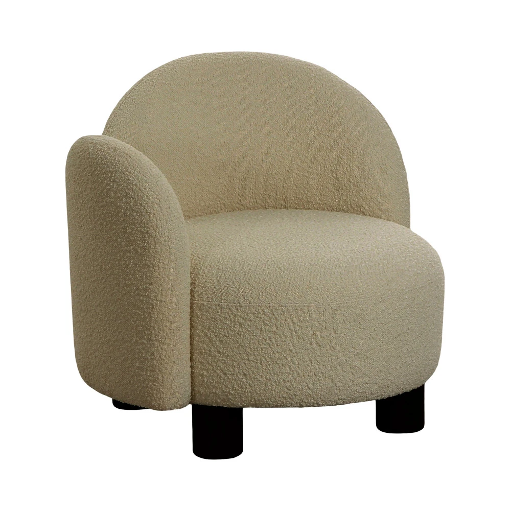 HONOLULU Fauteuil Accoudoir Gauche En Tissu Bouclette 5 HONOLULU Fauteuil Accoudoir Gauche En Tissu Bouclette – Image 3