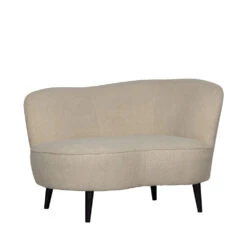 SARA Fauteuil Angle Droit 1,5 Place En Tissu Bouclette -Meubles Soldes Magasin fauteuil angle droit 15 place tissu bouclette woood sara 2