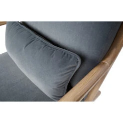 MARK Fauteuil En Bois Et Velours 13 MARK Fauteuil En Bois Et Velours -Meubles Soldes Magasin fauteuil bois velours woood mark 5