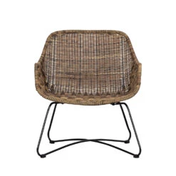 FRANKIE Fauteuil De Jardin En Rotin Et Métal -Meubles Soldes Magasin fauteuil de jardin rotin metal woood frankie 2