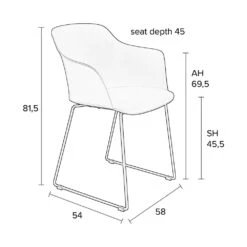 TANGO Lot De 2 Fauteuils De Table En Plastique Et Métal 17 TANGO Lot De 2 Fauteuils De Table En Plastique Et Métal -Meubles Soldes Magasin fauteuil de table plastique et metal tango 7