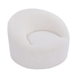 BOUSSA Fauteuil Design En Bouclette -Meubles Soldes Magasin fauteuil design bouclette drawer boussa 3