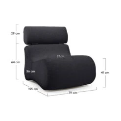 CLUB Fauteuil Design En Bouclette -Meubles Soldes Magasin fauteuil design bouclette kave home club 8