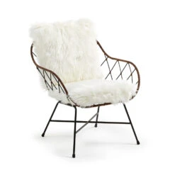 CLAREN Fauteuil Design En Métal Et Rotin 10 CLAREN Fauteuil Design En Métal Et Rotin -Meubles Soldes Magasin fauteuil design metal rotin claren 1